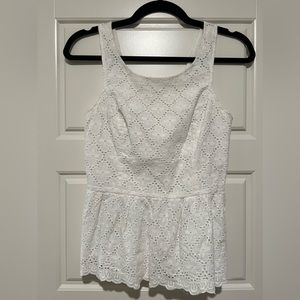 Lilly Pulitzer white eyelet top